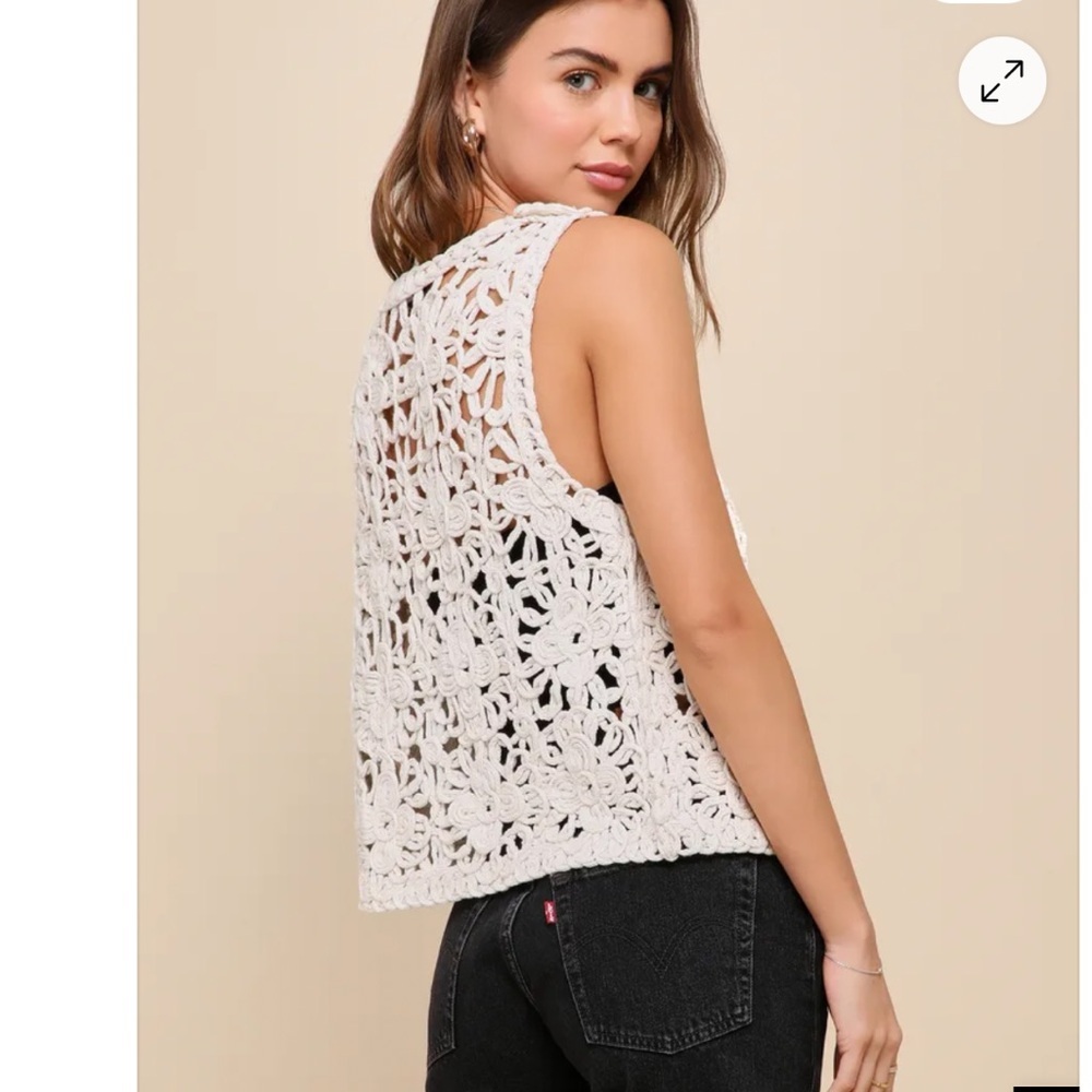 LULUS CROCHET VEST